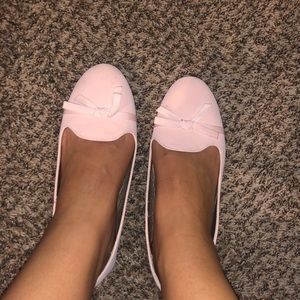 Pink flats with bow